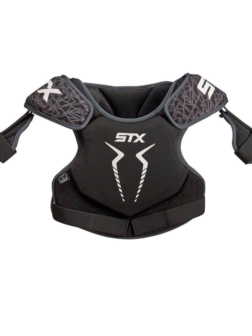 STX Kids Black Chest Protector - Youth Lacrosse Shoulder Guard